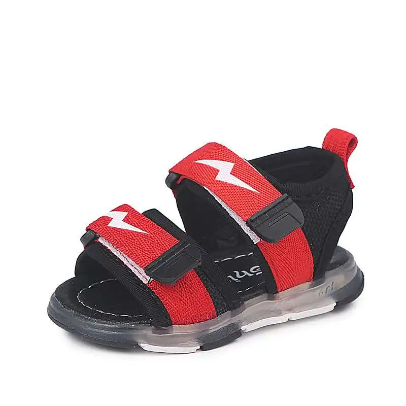 Boys Summer Beach Sandals Kid Fashion Breathable Sports LED Sandals Shoes