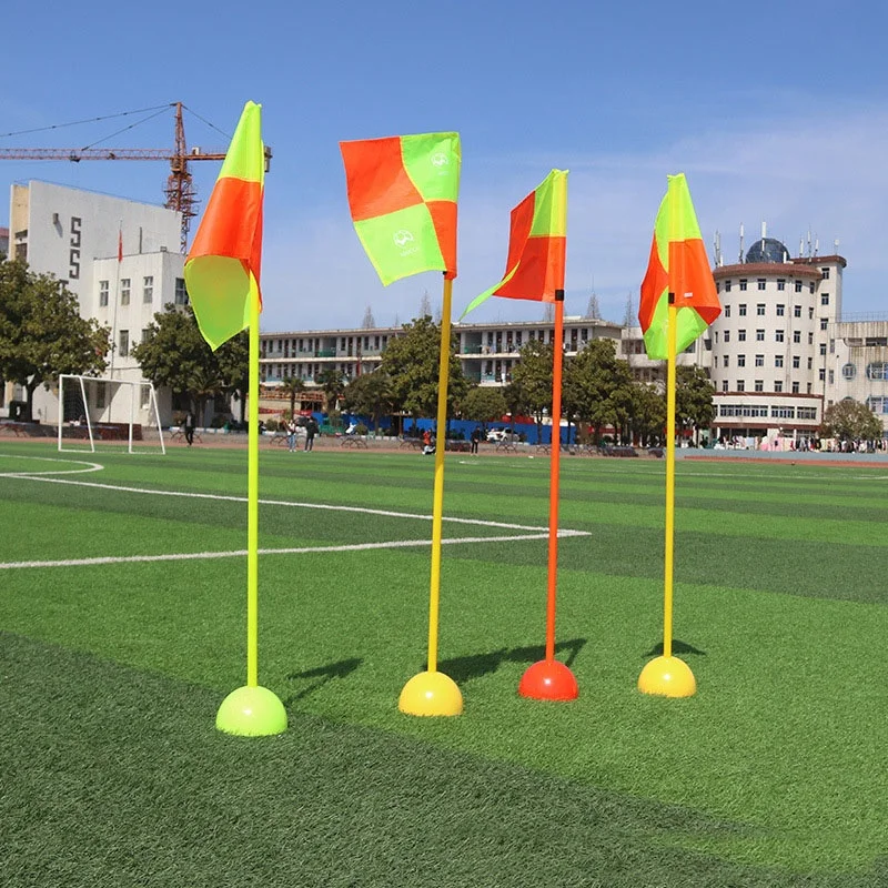 Workout Soccer Football Sport Equipment Supplier Field Custom High Quality ABS Flag Speed Set Slalom Base Agility Training Poles