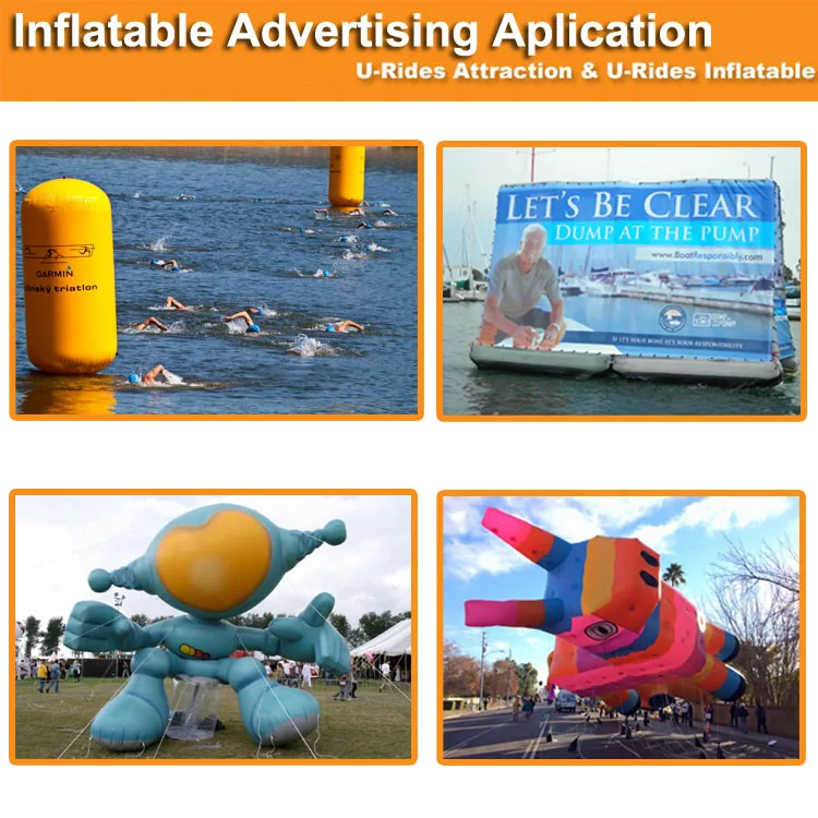 Outdoor stand mobile display 7m airtight billboard frame Inflatable water billboard for pool lake sea advertising