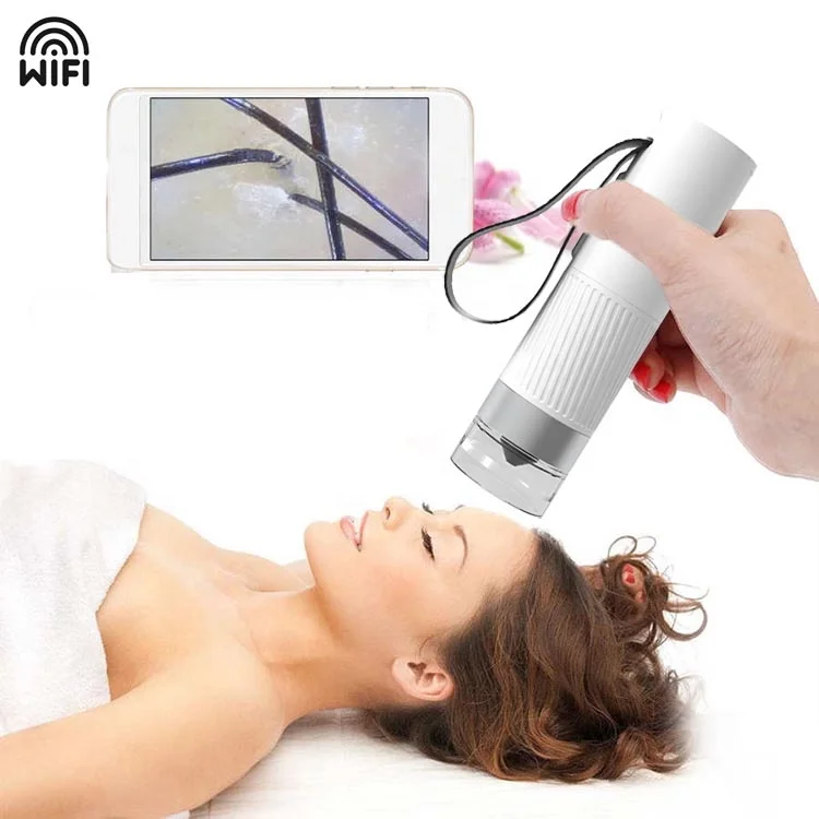 480X Scalp Hair Follicle Handheld Video Picture Microscope Camera Wireless Digital Magnifier