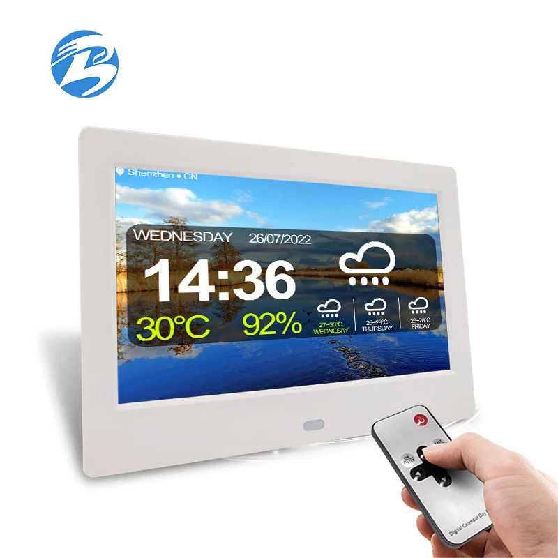 7 8 10.1 inch OEM Reminder Function ABS Digital Calendar Clock Dementia Day Alarm Clock For Bedroom Digital Picture Photo Frame