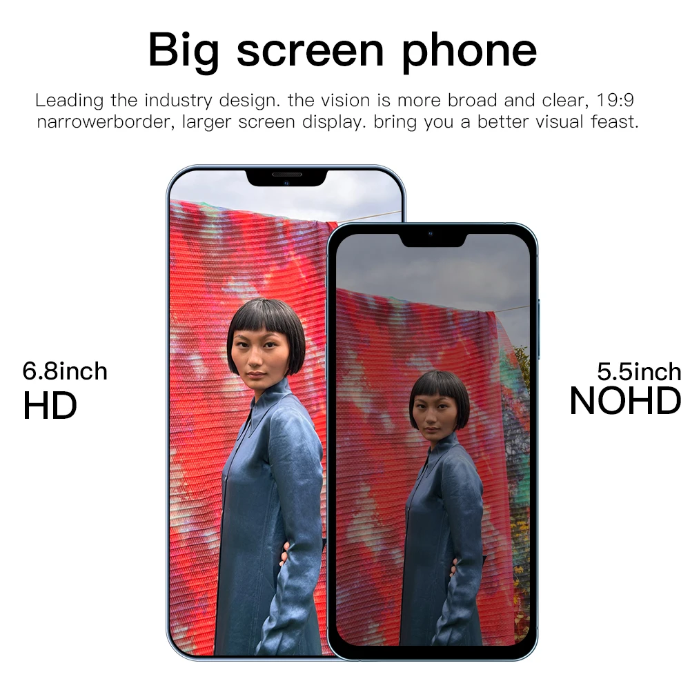 2022 New Arrival Phone13 Pro Max Mobile Phones 6.8inch Large Screen 512GB Smart phone 32MP HD Camera I13 Android Phone