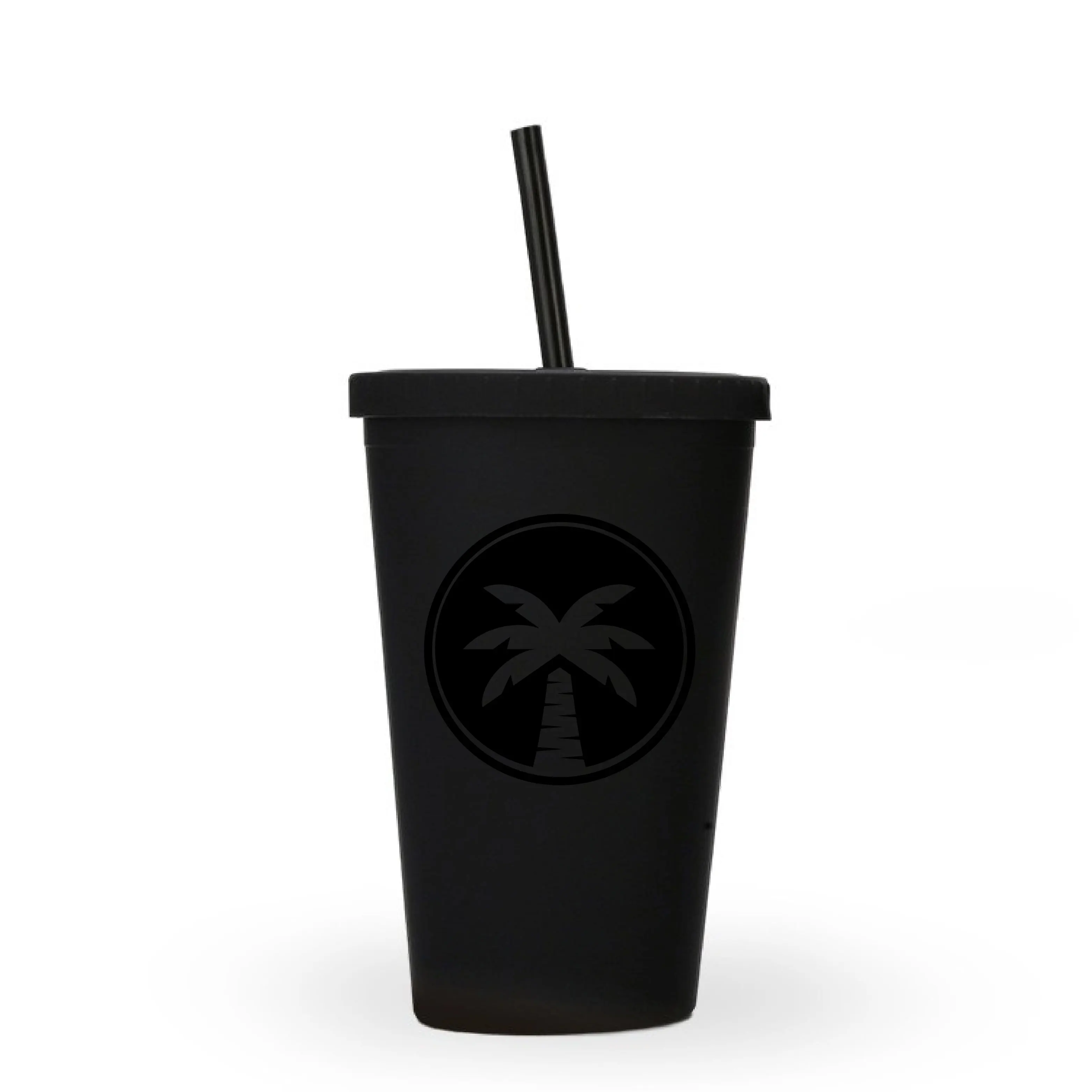 Hot Seller Double Wall Plastic Tumbler With Straw 15oz Plastic Cup Reusable Travel Ice Coffee Mugs With Straw And Lids