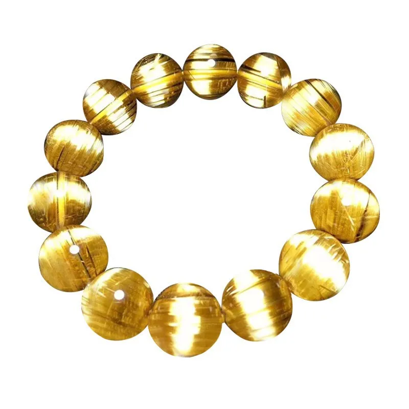 Мужской браслет из натурального рутила