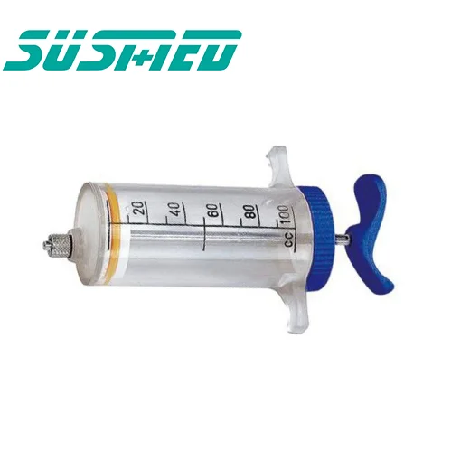 Ветеринарный Шприц многоразовый стальной замок для инъекций ручной пластиковый шприц