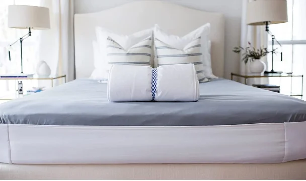 Bed Headband,Fitted Sheet Fasteners Straps, Transforms Flat Sheet Into A Fitted Sheet