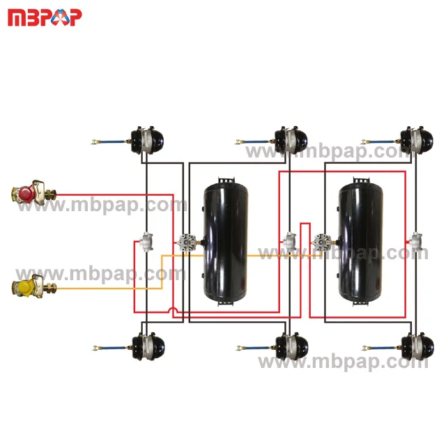 Китай дешевые полу воздушные тормоза wabco тормозные клапаны полуприцеп линии