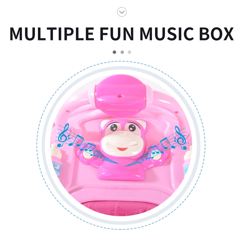 Hot Sale Baby Roller Training Walking Walker Cute with Music Height Adjustable Factory OEM 6 Wheels Baby Walker