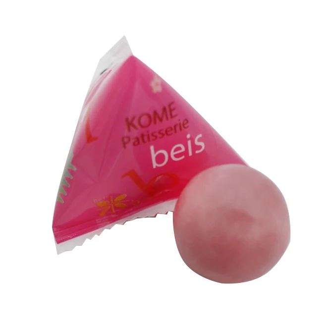 Japanese colorful Orange White Green Brown Pink mini chocolate candy balls sweets wafer in individual wrapping bag