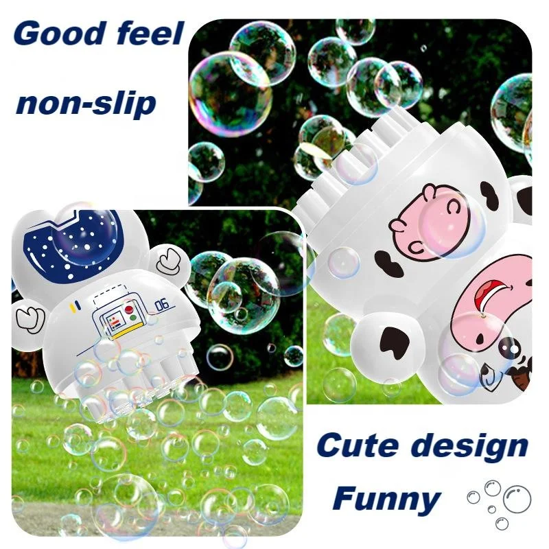 Factory Supply Tumbler Bubble Toy Wholesale Electric Bubble Gun Cartoon Style Kids Bubble Machine