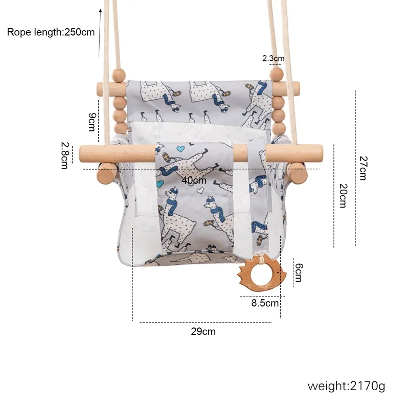 Superior goods Baby patio swing indoor fabric toys children cloth pocket floral swing outdoor hanging basket baby rocking chair