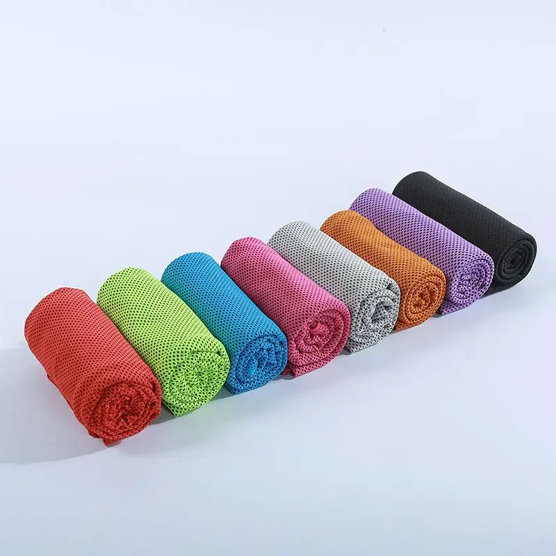 multi-color instant cooling ice towel Microfiber long sports towel for workouts