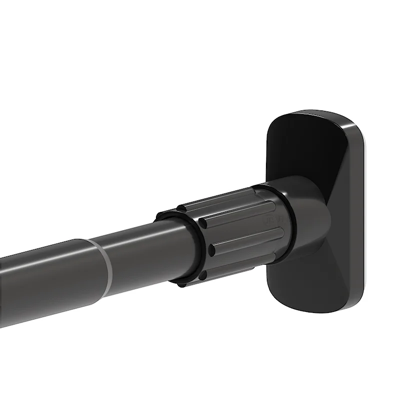 High quality shower curtain rod square head design non-slip bathroom adjustable curtain rod suitable for bedroom bathroom