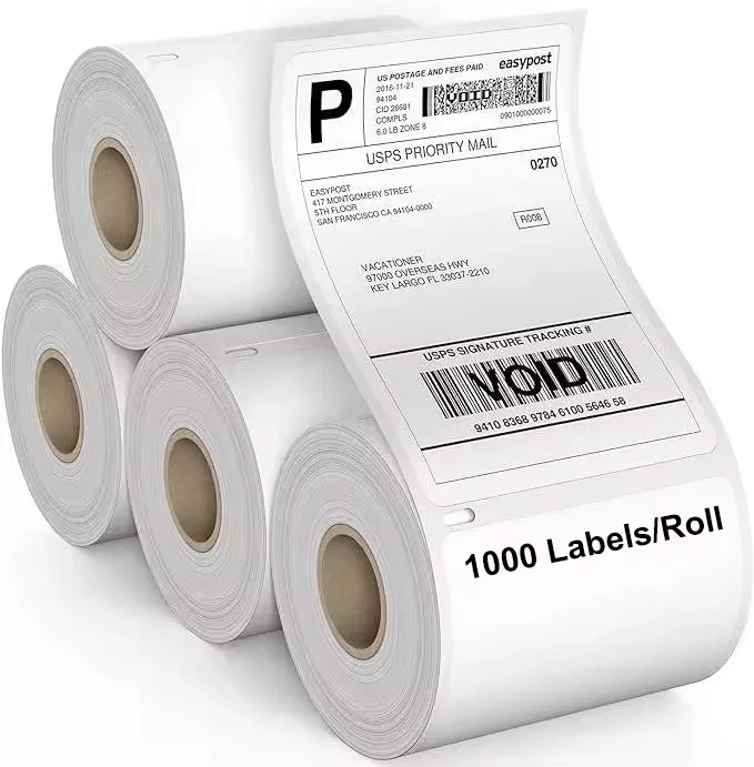 Direct shipping labels perforated thermal label paper 30*25 mm thermal label roll