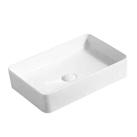 School S-923 Mall Hotel  bathroom rectangular bathroom counter top quality factory price  top ceramic art wash basin