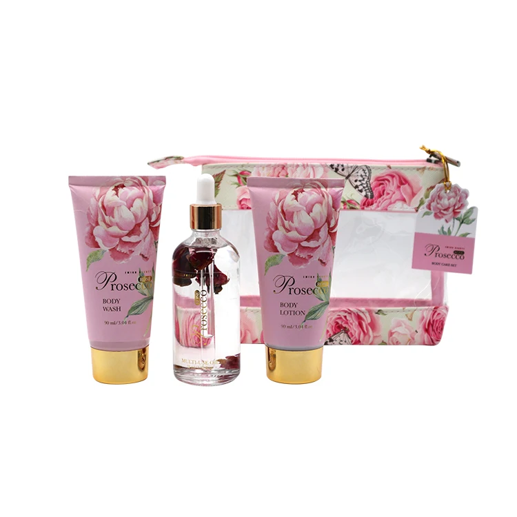 Дорожная косметичка Oem розовая настоящая Роза для спа-ванны, масляной ванны, подарочный набор для тела