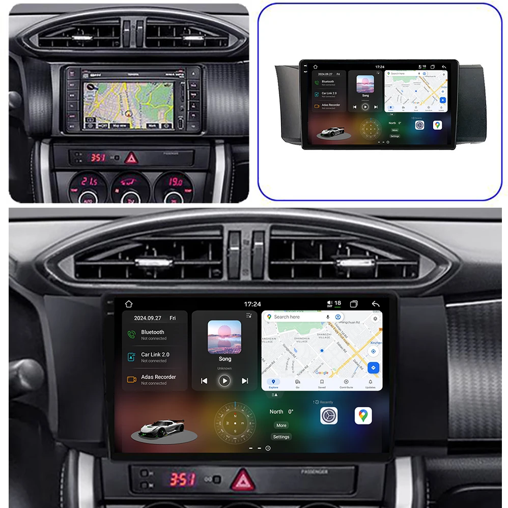 3D real-time dynamic driving radio auto android For Subaru BRZ 2012-2016 carplay GPS Navigation car video player