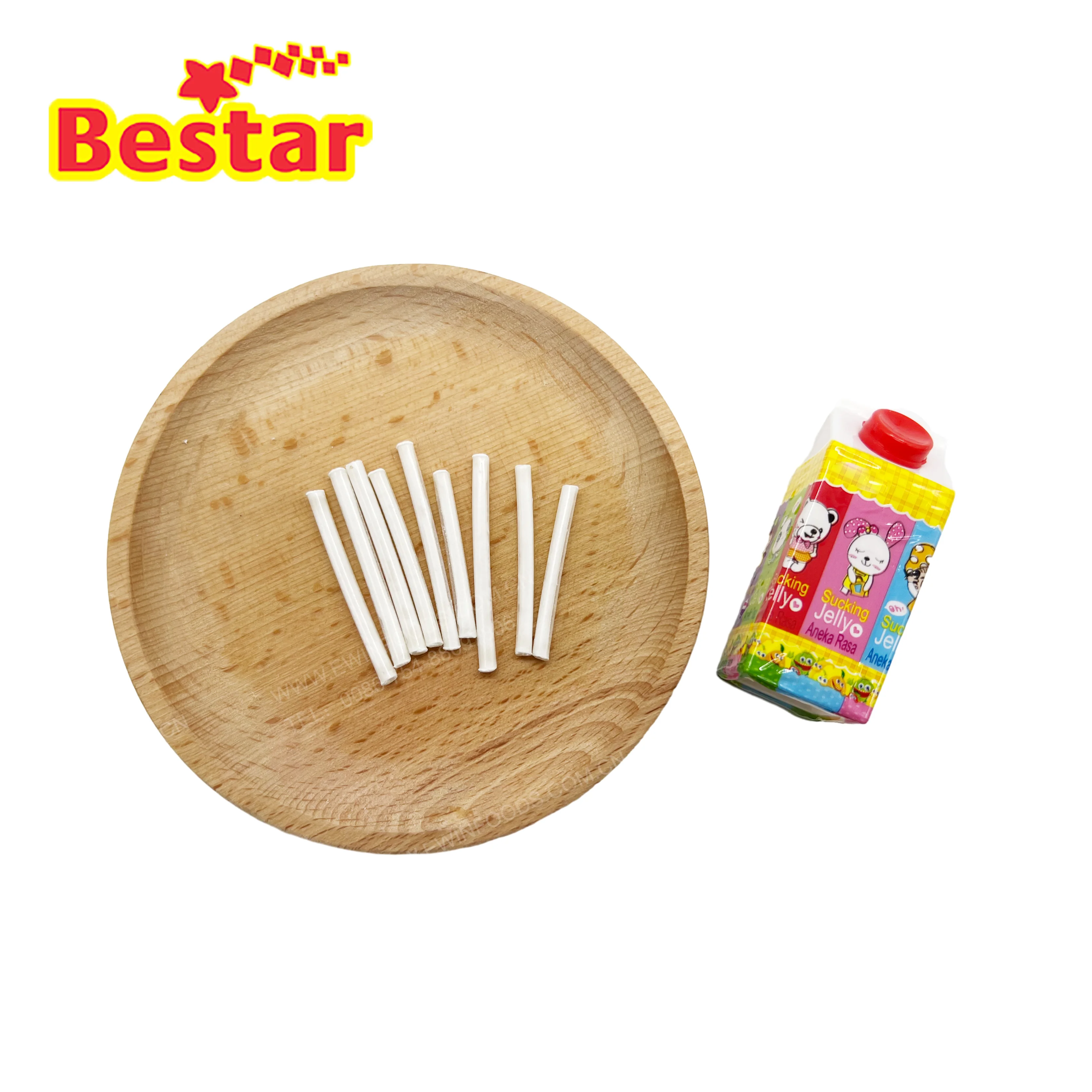 Wholesale mix fruity flavor and sweet and sour powder CC stick straw candy