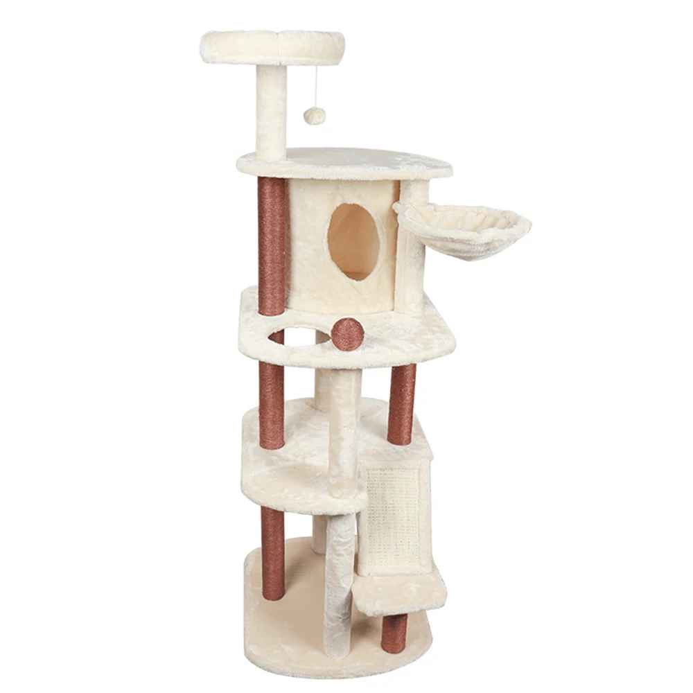 Amazon Top Seller Pet Product Cat Tree Tower Condo Scratcher Furniture Kitten Pet House Hammock Sisal wood comfortable plush