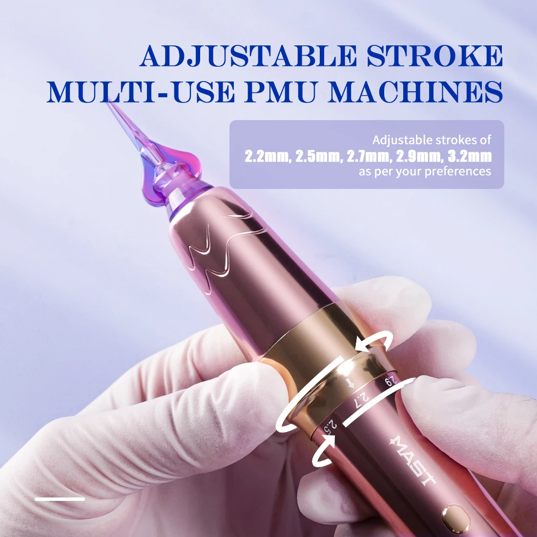 Mast P60 Adjustable Stroke 2.2-3.2mm Tattoo Machine Pen Semi Permanent Makeup Machine Wireless