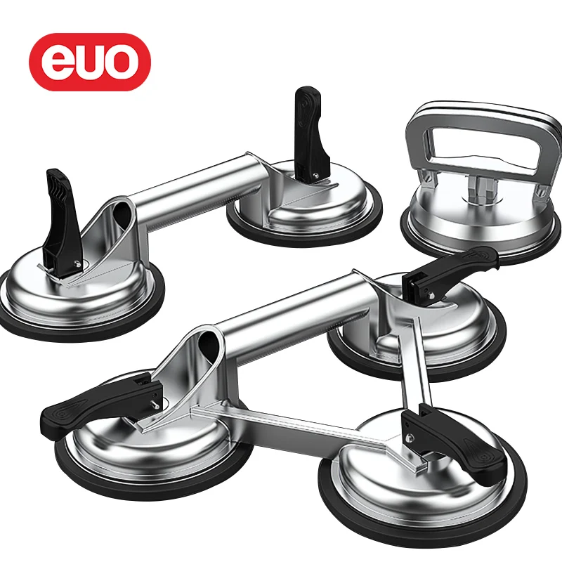 EUO Hot sale Aluminium Glass Suction Cup Glass Sucker Plastic Suction Cup vacuum rubber glass sucker