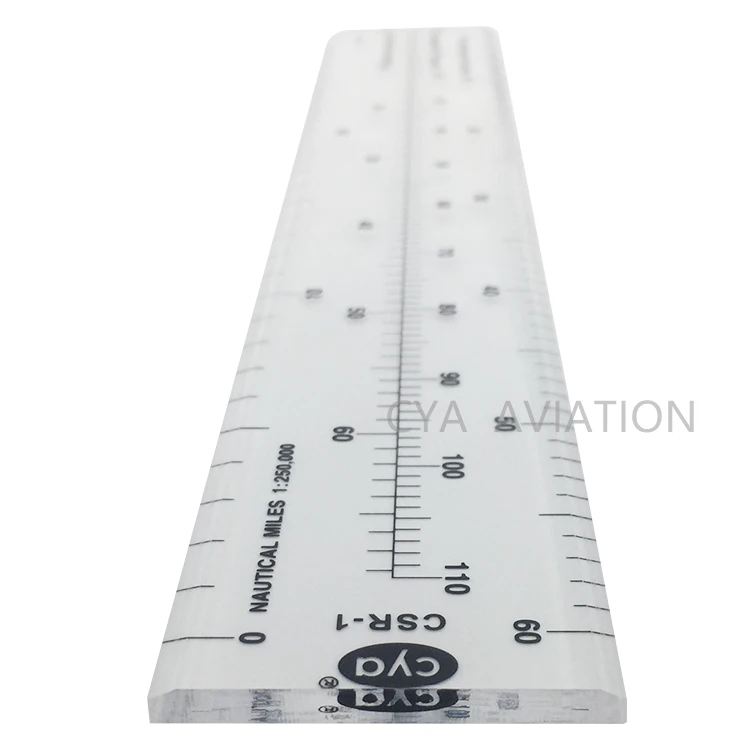 Acrylic Nautical Miles Map Reading Student Scale Ruler for Pilot Students Study Use 1 : 500,000 / 1 : 250,000 CSR-1