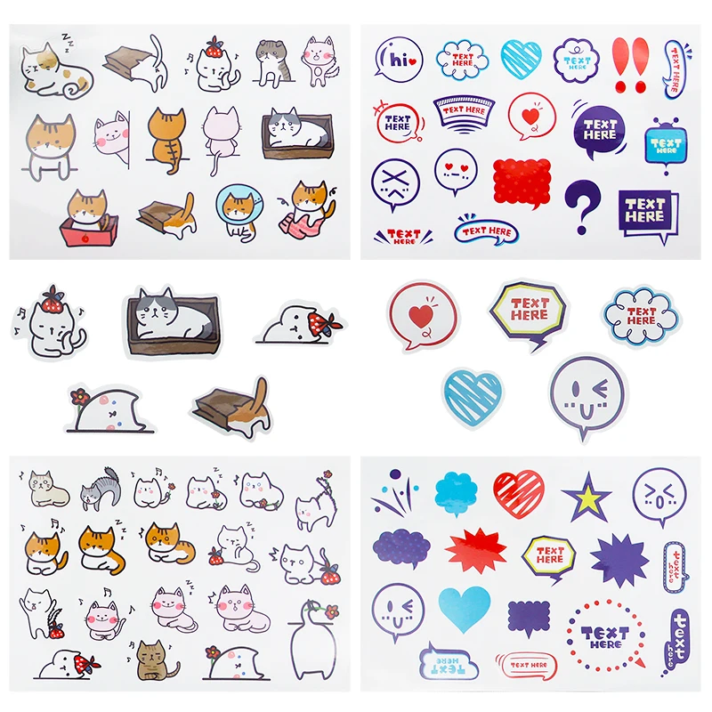 Wholesale Self Adhesive Paper Kiss Cut Stickers Cartoon Promotional Waterproof Custom Sticker Sheet