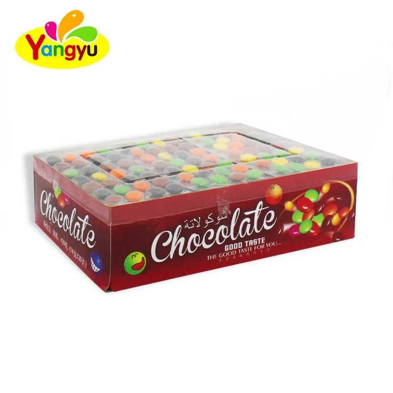 Chocolate Rainbow Crispy Candy Cover Chocolate Beans