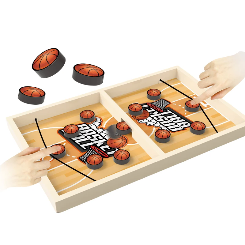 Two person tabletop game Catapult Chess Wooden Desktop Mini Hockey Table Gam Fast Sling Puck Board Game