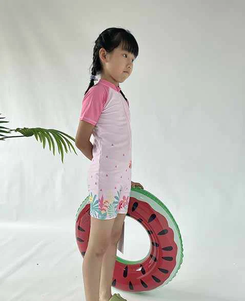 Two piece style swimsuit for girls kids cute lovely print sublimation design children swimwear kids girls