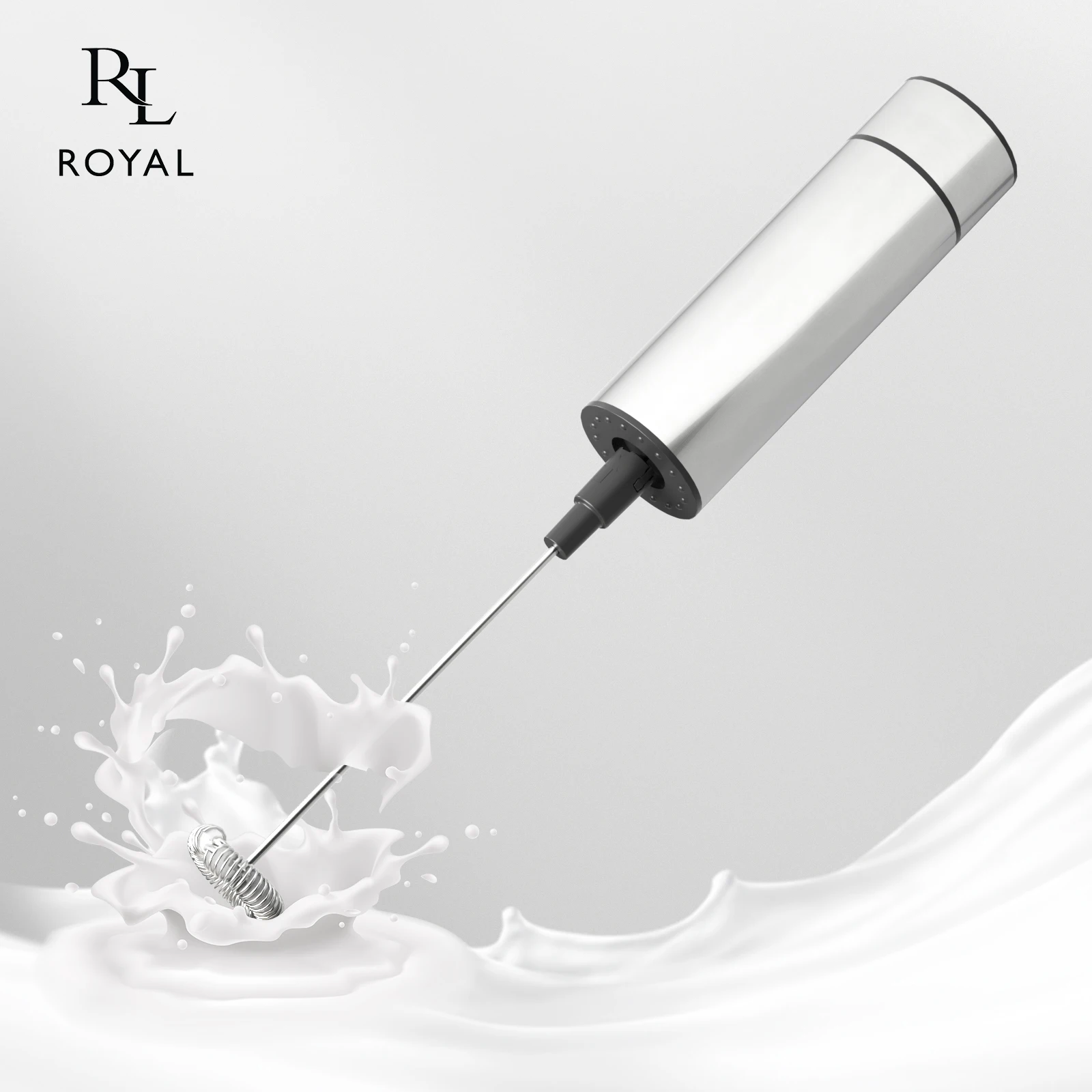 2023 Factory price Stainless steel handle portable battery automatic electric milk frother for mixer coffee