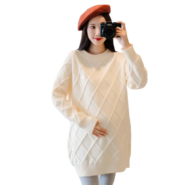 
Wholesale plus size autumn sweater for pregnant women mid-length sweater for women 