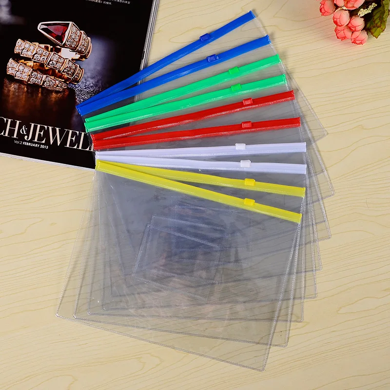 
Wholesale custom pvc A3 A4 A5 plastic document bag waterproof clear file bag with zipper 