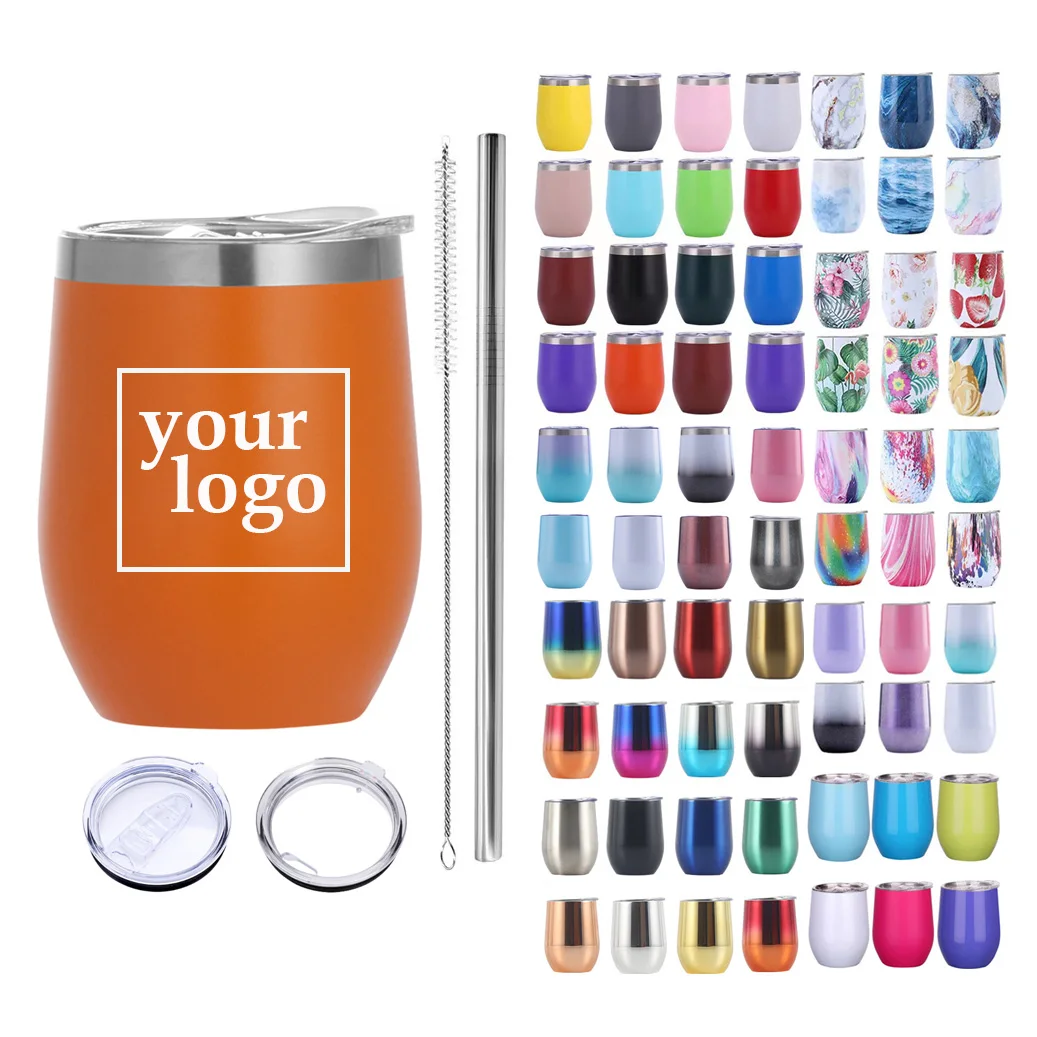 AilinGalaxy 12oz Thumbler Stainless Steel Tumbler White Wine Straight Customize Wholesale Cups