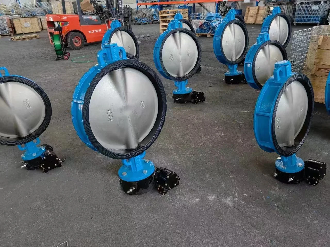 SK Hot Sale Big Size DN300 Cast Ductile Iron Wafer Type Butterfly Valve EPDM Seat SS304 Disc Butterfly Valve