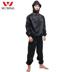 Wesing 2 Piece Custom Sauna Suit Boxing Gym Exercise Mens Fitness Sweat Sauna Suit