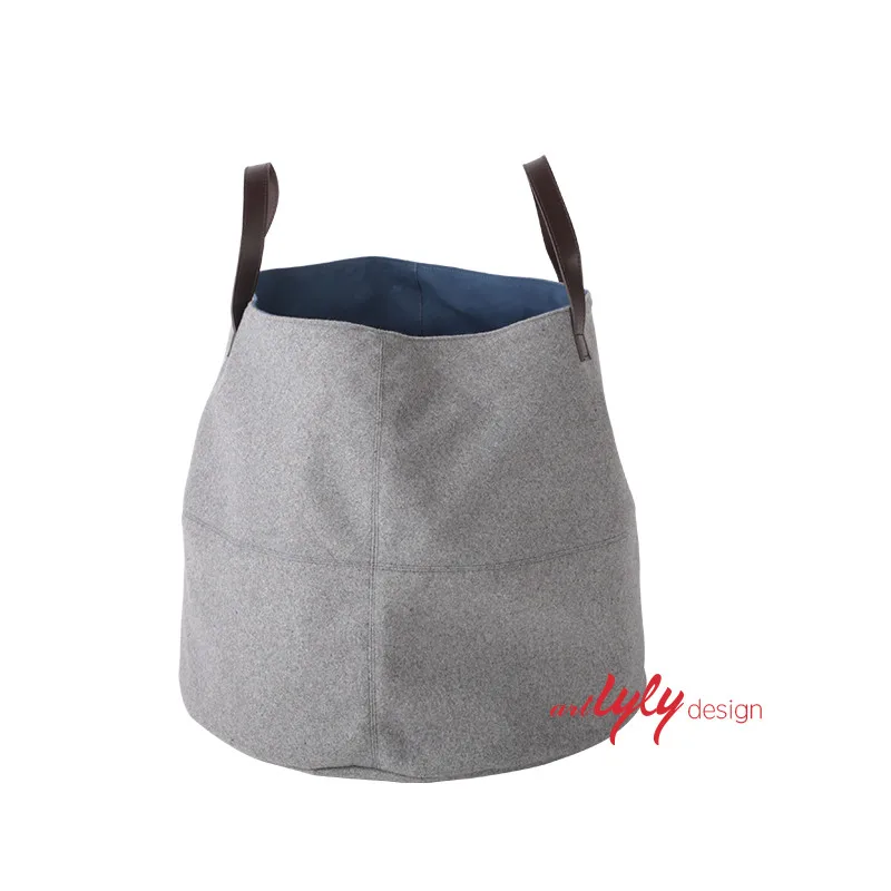 Factory Supply Folding Canvas Handmade Laundry Hampers Fabric Large Storage Hanging Basket