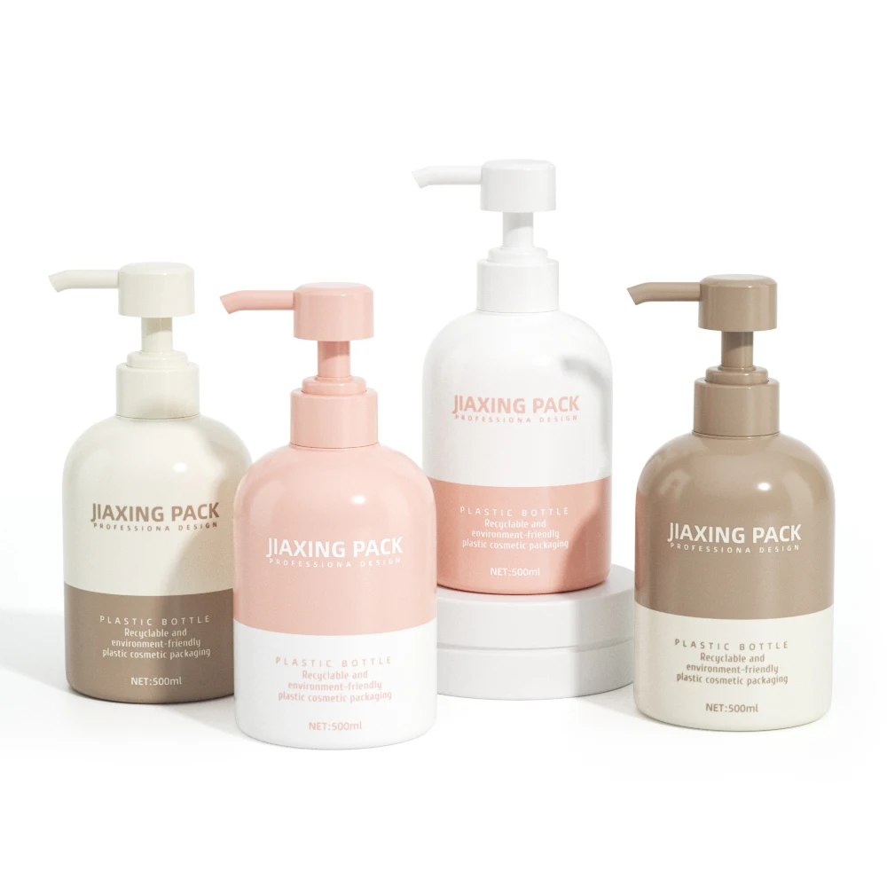 Luxury eco friendly pcr packaging 300 400 500 600ml plastic recycled empty cosmetic hand wash shampoo body lotion pump bottle