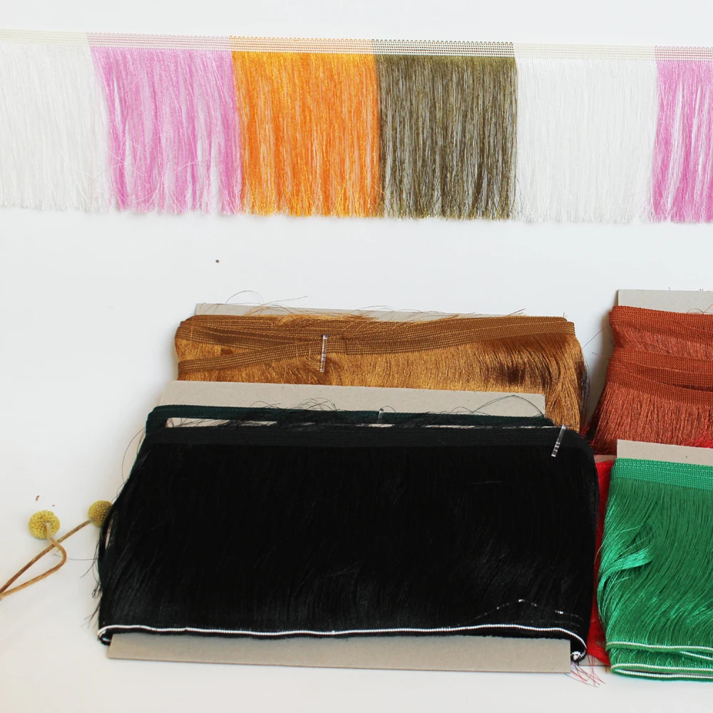 Wholesale 100% Polyester Simple Design Fringe Trims for Decorative Curtains Garments Home Textiles