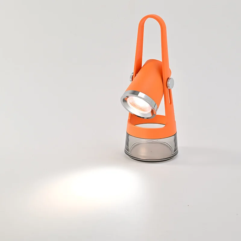 Modern Rechargeable Table Lamp Adjustable Angle Retro Living Room Bedside Desk Smoke-Free Candle Melt Warmer Hotel Use Metal