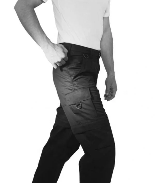 Black Cargo Trousers With Zip off leg Men Slim Fit Trouser High Quality