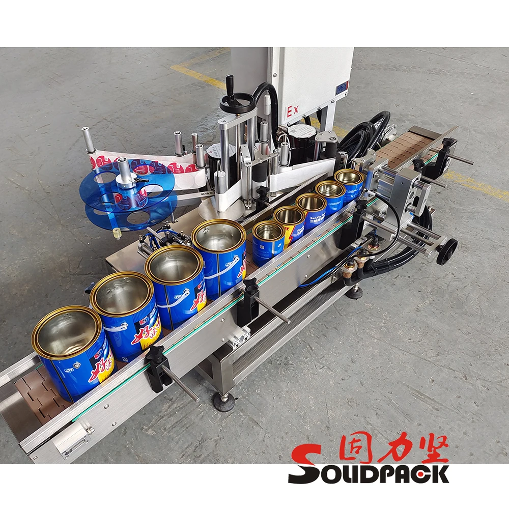 Производственная линия Solidpack Автоматическая Этикетировочная машина для круглой конической бутылки