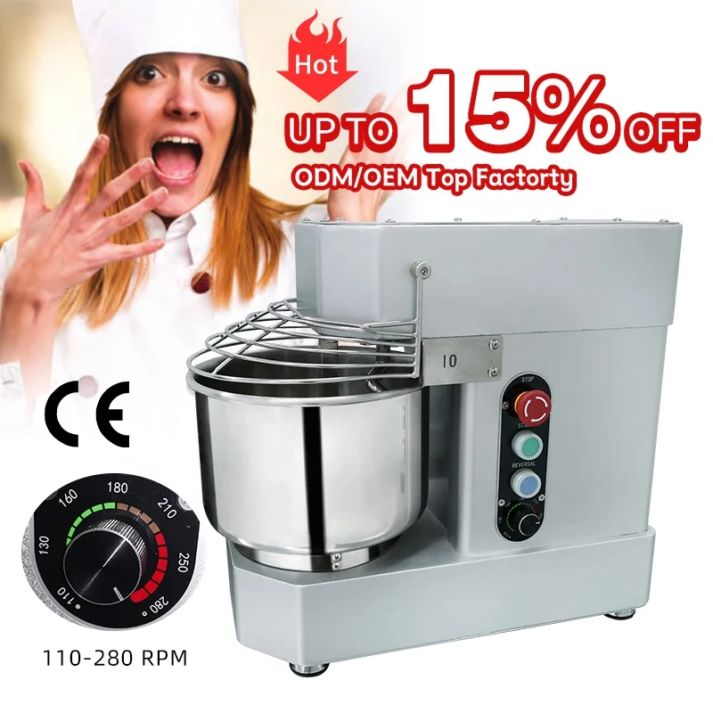 Promotional 3kg/4kg Kneader Pizza Dough Baking Flour Mixer Tabletop Bread Spiral Mixer