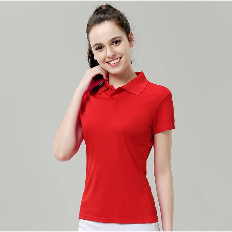 
Wholesale Cheap Breathable Sports Golf Custom Logo Ladies Polo T Shirt Women 