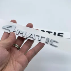 3D ABS 4MATIC Car Logo Stickers Chrome Plastic Abs Car Emblem Fender Bumper Badge Decal Mercede C63 C200L Letters Custom Sticker