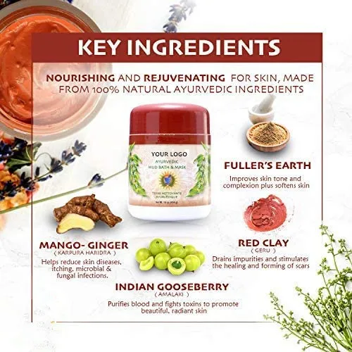 Indian healing clay mask for deep pore cleaning smooth face clay powder