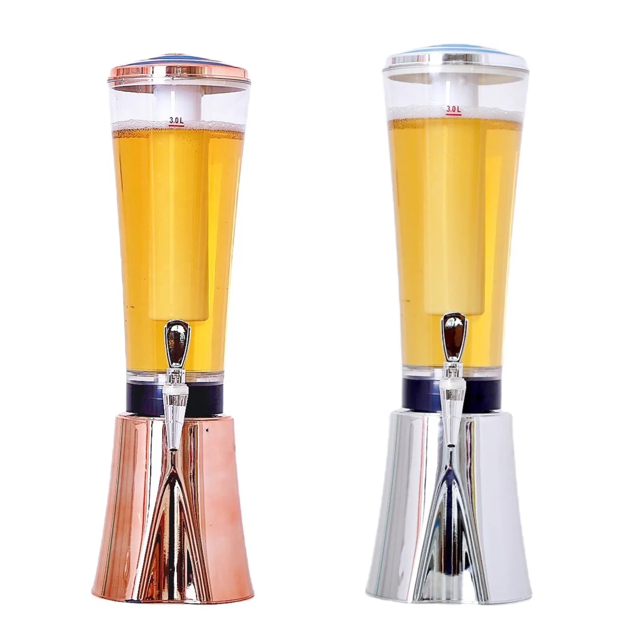 High quality customizable logo single can Juice Dispenser Plastic Beverage Machine with tap Hotel Party supplies 3L Beer Tower