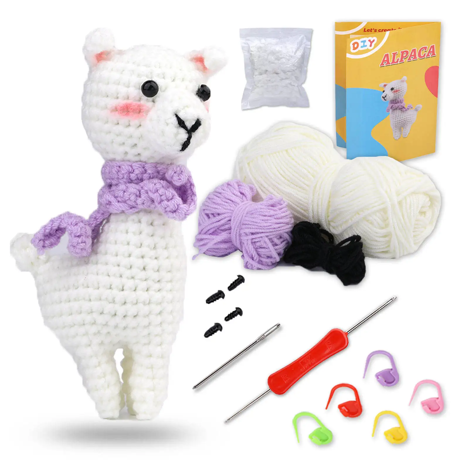 Easy To Do Wooles Yarn Beginner Crochet & Craft Kit Crochet Starter Kit Diy Cute Animals Fox Handmade Crochet Kit