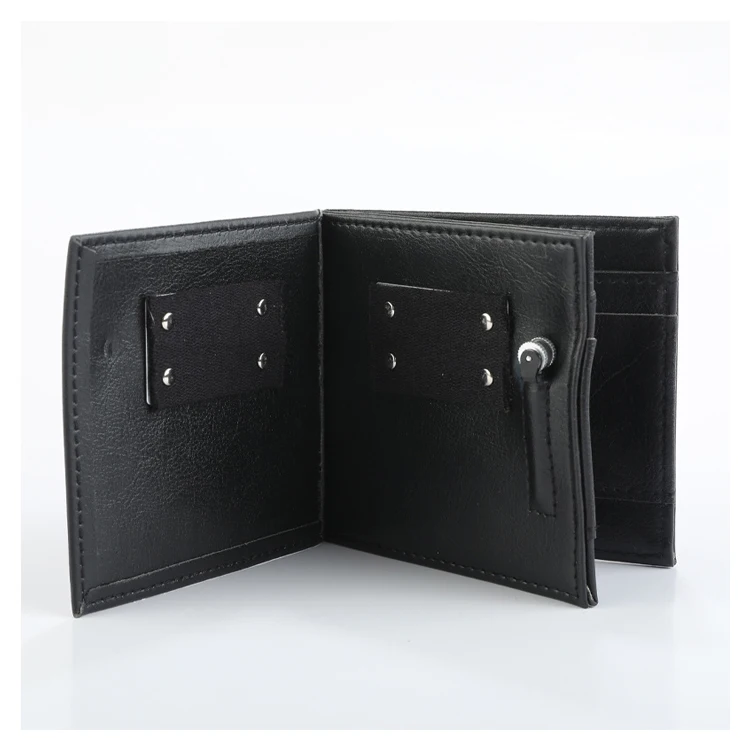 Wholesale Customized Pu Leather Slim Street Magic Show Wallet Men Magic Flame Fire Wallet
