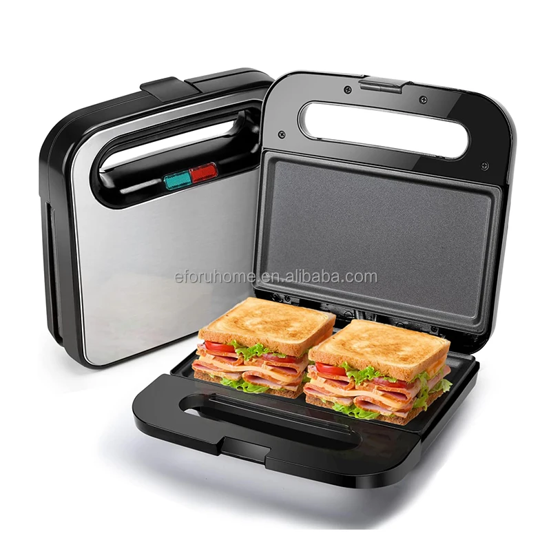 EFORU Large Size Multifunctional Double-side Heating Non-stick Coating Panini Press Waffle Sandwich Maker Machine For Breakfast